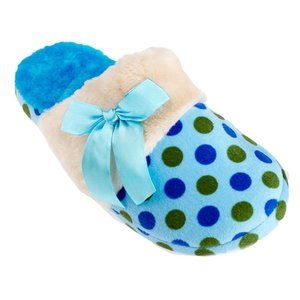 Iris Women's House Slippers Anti-slip Rubber Sole Blue Size Small (5-6)